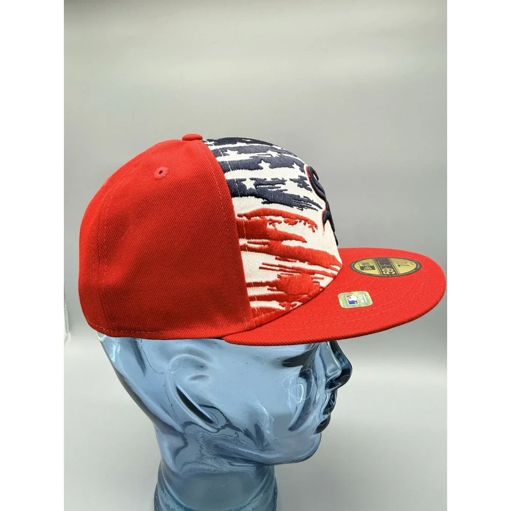 New Era 59Fifty Chicago White Sox 4th Of July Red/Blue Fitted Hat Size 7 1/4 NEW